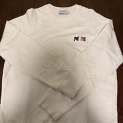 Maison Kitsuné ダブルフォックス スウェット ホワイト MAISON KITSUNE ダブルフォックス スウェット ホワイト - メルカリ