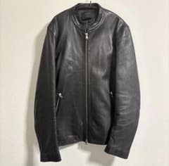 【STUDIOUS】美品ラムレザーシングルライダースブ ルゾン　サイズ3