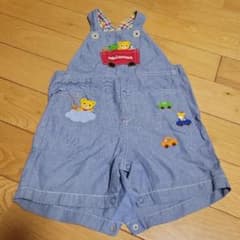Miki House 刺繍オーバーオール ブルーのサムネイル