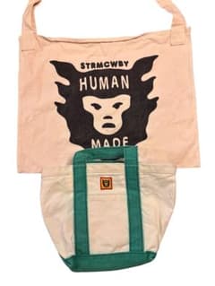 【2個セット】HUMAN MADE キャンバスバッグ（ショルダー ＆ ミニトート