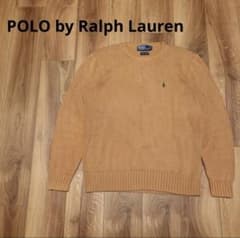 POLO 폴로 랄프로렌 코튼 니트 오렌지 베이지 90s M