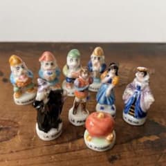 ヴィンテージ フランス フェーブ 陶器 ディズニー 白雪姫 9個セット