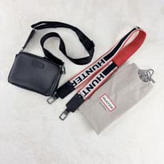 極美品 HUNTER(ハンター) オリジナル ラバライズドレザー クロスボディ 