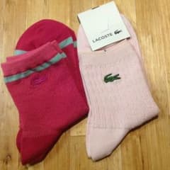 新品未使用！LACOSTE レディースソックス2足セットのサムネイル