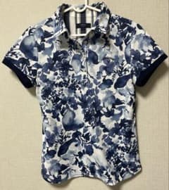 Callaway 花柄ポロシャツ 半袖 ネイビー/ホワイトのサムネイル