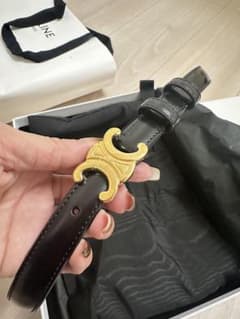 CELINE ブラックベルト ゴールド金具のサムネイル