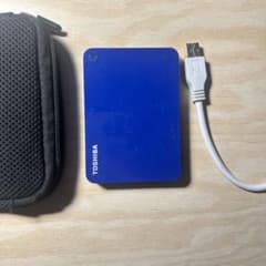 TOSHIBA 1tb ポータブル外付けHDD 青 ケース付きのサムネイル