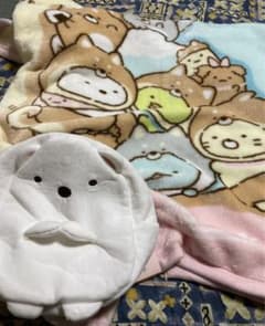 스미코구라시 북극곰 파우치 첨부 담요 무릎걸이
