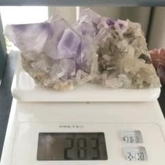 蛍石 水晶 黄鉄鉱 共生 クラスターのサムネイル