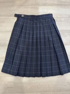 ISETAN 伊勢丹　ネイビー チェック柄 プリーツスカートのサムネイル