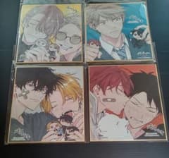 ギヴン展 ENCORE 特典 書き下ろしミニ色紙 4種 コンプリート セット