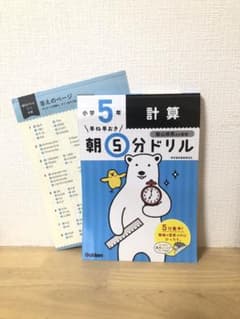 早ね早おき朝5分ドリル 小5計算　小学5年のサムネイル