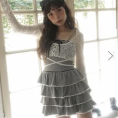 【値下げ⭕️】BUBBLES リブガーリーアンサンブルワンピース グレーのサムネイル