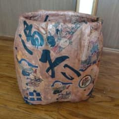 一閑張り　竹製背負い籠　ハンドメイド メルカリ
