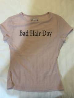 Bad Hair Day ピンク 半袖 Tシャツのサムネイル