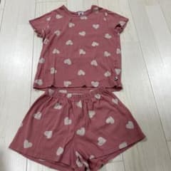 PETIT BATEAU ハート柄 半袖パジャマ 128cmのサムネイル