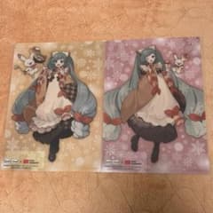 SNOWMIKU 스노우 미쿠 2024 HMV 클리어 포스터 2 종 세트