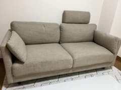 定価6.5万｜ニトリ 3人掛けソファ CA10｜ベージュ（グレージュ）のサムネイル