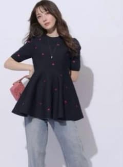 Apuweiser-riche WEB LIMITED 5分袖ドットチュニック - メルカリ