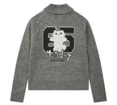 musinsa Lmr ウールニットジップアップ GREY グレー　ニット 秋服のサムネイル