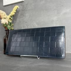 【完売品】ココマイスター チェスボード ナイト ネイビー コードバン 長財布 完売品】ココマイスター チェスボード ナイト ネイビー コードバン 長