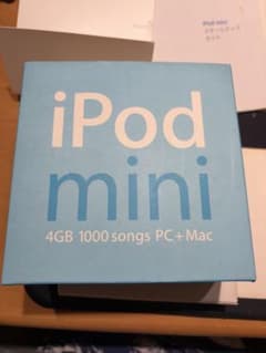 【ホイールフィルム付】iPod mini 4GB ブルー 付属品ほぼあり動作品 ホイールフィルム付】iPod mini 4GB ブルー 付属品ほぼあり動作品