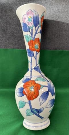 有田焼　華山窯　高級　花柄陶器製フラスコ型花瓶、壺。 有田焼 華山窯 高級 花柄陶器製フラスコ型花瓶、壺。 - メルカリ
