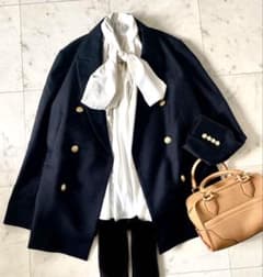 極美品　JOURNAL STANDARD relume 紺ブレ金ボタン 38 M