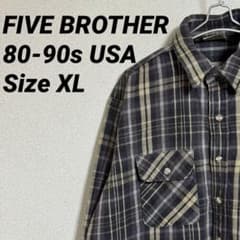 FIVE BROTHER 80s 90s USA製 ヘビーネルシャツ ヘビネル - メルカリ