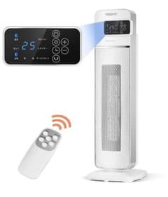 電気ファンヒーター広角首振りリモコン 650w 1200w ECO省エネモードのサムネイル