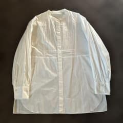 DAMA collection ホワイト ピンタック 長袖シャツ ブラウスのサムネイル