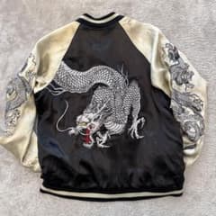 【両面刺繍❗️】華鳥風月 龍 スカジャン 両面刺繍❗️】華鳥風月 龍 スカジャン - メルカリ