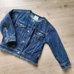 B.Closet デニムジャケット ノーカラー フリンジのサムネイル