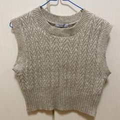 JEANASIS ニットベスト ガラアミショートベストのサムネイル