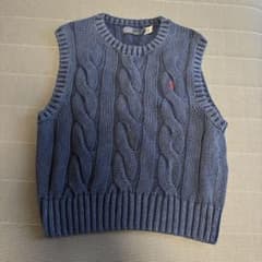 POLO RALPH LAURENケーブルニットコットン クロップド セーター