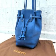 【未使用級 激レア 保存袋付き】ヒロフ　チッチョーネ　巾着トートバッグ S　青 未使用級 激レア 保存袋付き】ヒロフ チッチョーネ 巾着トートバッグ S