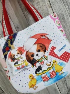 コヤンイサムチョン　アンコちゃん　ころりんパッチワークトートバッグのサムネイル