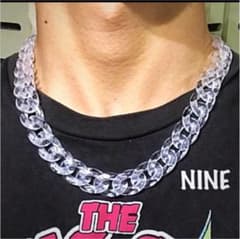 アクリル クリア チェーン ネックレス マイアミキューバンのサムネイル