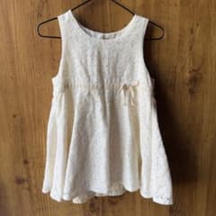 美品♡アイボリー レース ノースリーブワンピース　90cmのサムネイル