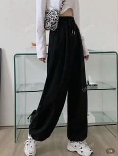 SHEIN ヘザーグレー ドローストリング スウェットパンツのサムネイル