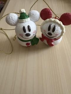 Disney 미키 미니 눈사람 오너먼트 2개 세트