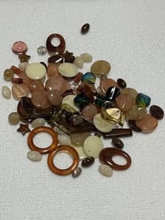 茶色系アソートビーズ 100ｇのサムネイル