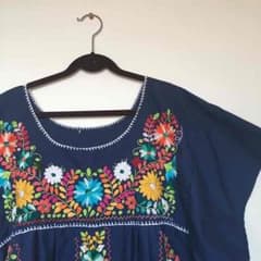 vintage メキシコ刺繍ワンピースのサムネイル
