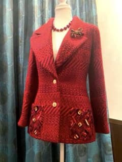美品CHANELシャネル テーラードジャケット レッドのサムネイル