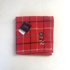 POLO RALPH LAUREN ポロベア タオルハンカチ 赤チェックのサムネイル