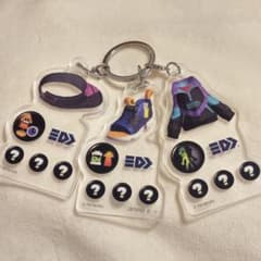 スプラトゥーン3 ギア3連カスタムチャーム+シール2枚セットのサムネイル