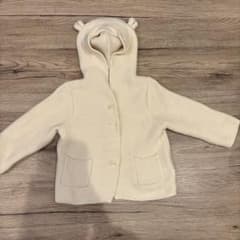 Baby GAP ベアフード付きカーディガン アイボリーのサムネイル