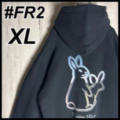 極美品・希少XL】 FR2 ウサギ メタリック 両面ロゴ パーカー 黒 - メルカリ