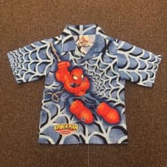 [희귀] 2002 년제 마블 공식 스파이더 맨 키즈 반소매 셔츠 3T