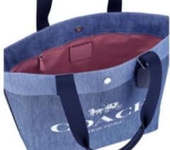 コーチ COACH インディゴ デニム ホース＆キャリッジ トートバッグ A4 